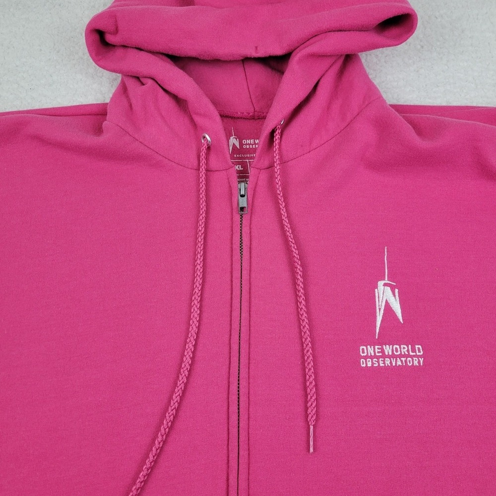 One World Observatory Hoodie Mens‎ XL Full Zip Sweatshirt Embroidered NYC - Picture 3 of 8